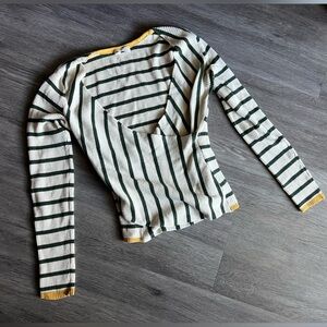Moth Striped Long Sleeve Top